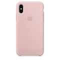 Чехол в стиле Apple Silicone Case для iPhone X под оригинал (Pink) 
