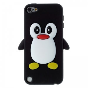 Купить силиконовый 3D чехол в форме пингвина Penguin для iPod Touch 5 / 6 (черный)