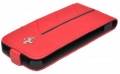 Кожаный чехол Ferrari для iPhone 5/5S California Flip Red с флипом блокнот (красный) FECFFL5R